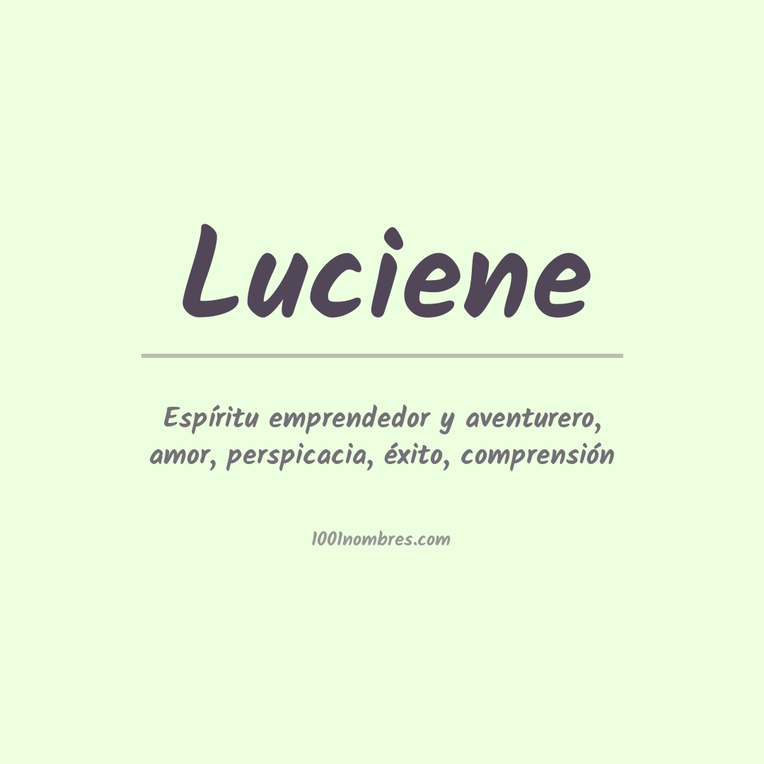 Significado del nombre Luciene