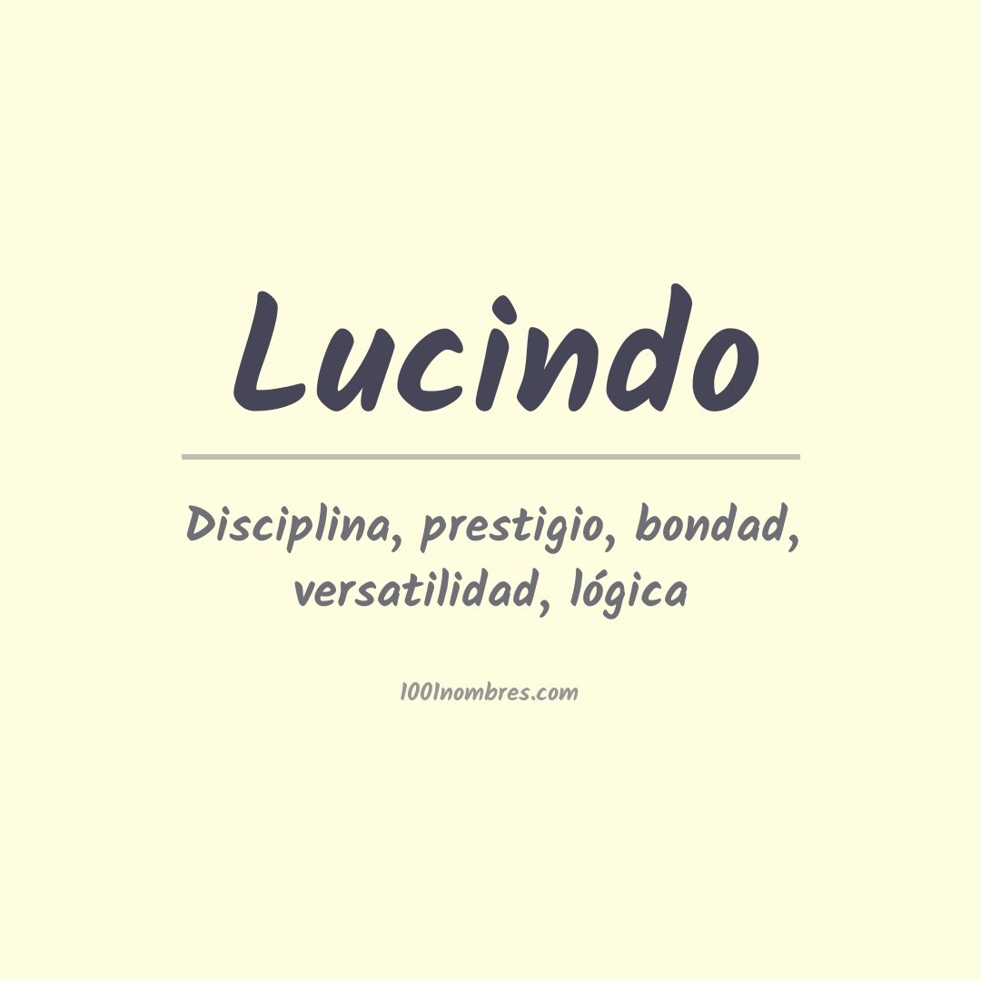 Significado del nombre Lucindo Significado del nombre Lucindo