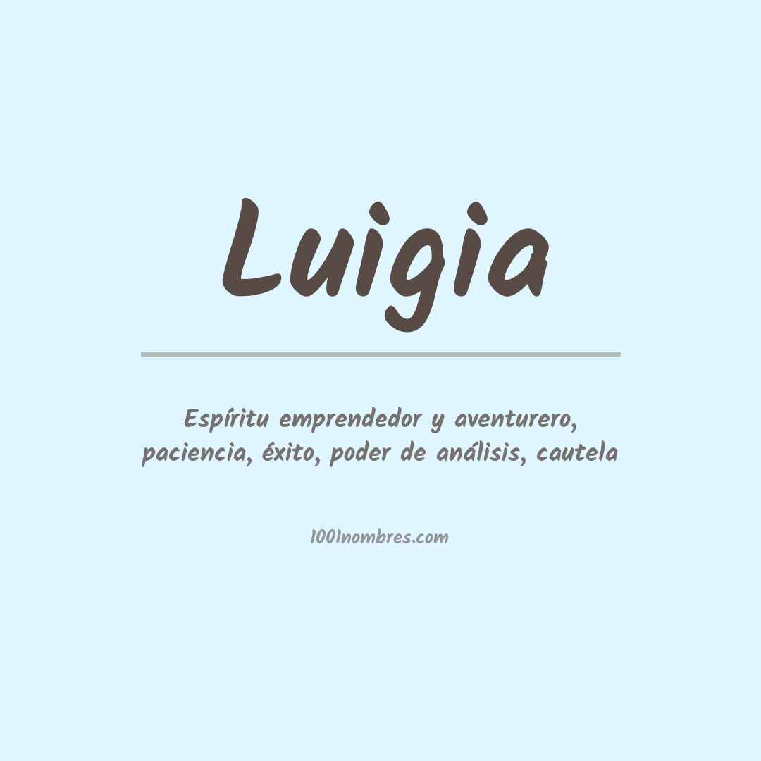 Significado del nombre Luigia