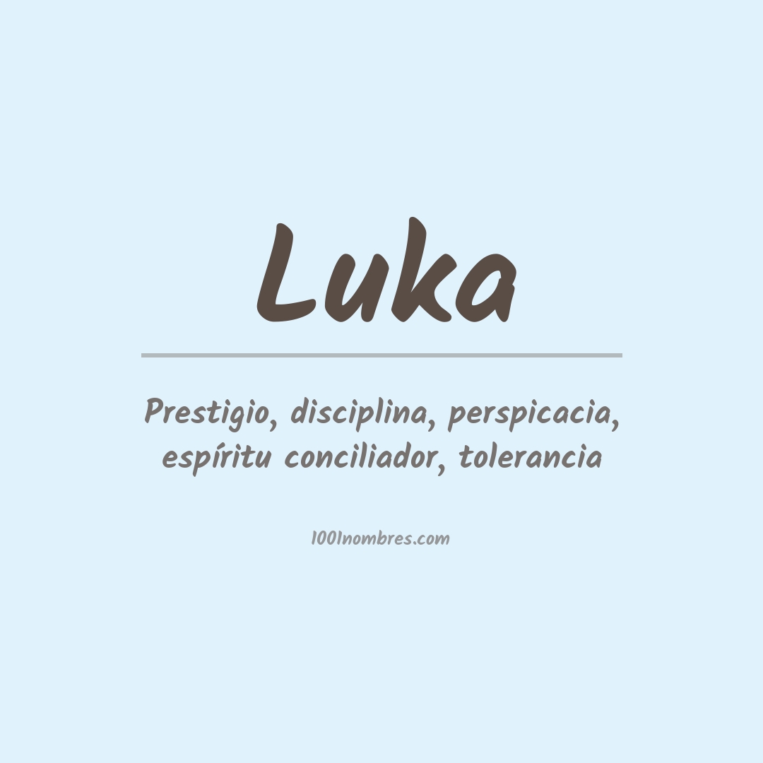 Significado del nombre Luka
