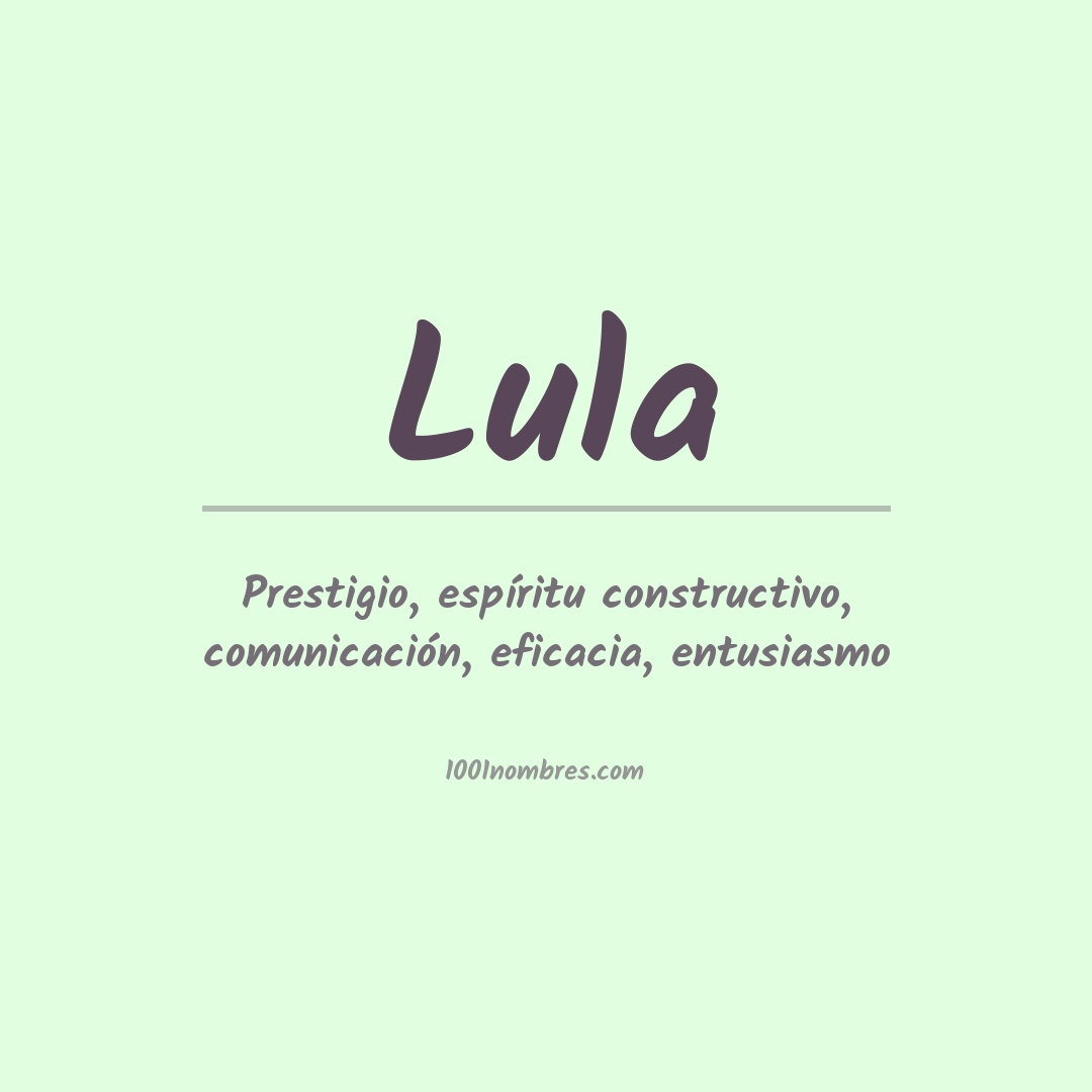 Significado del nombre Lula