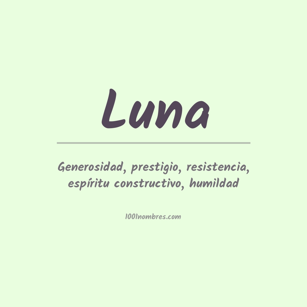 Significado del nombre Luna
