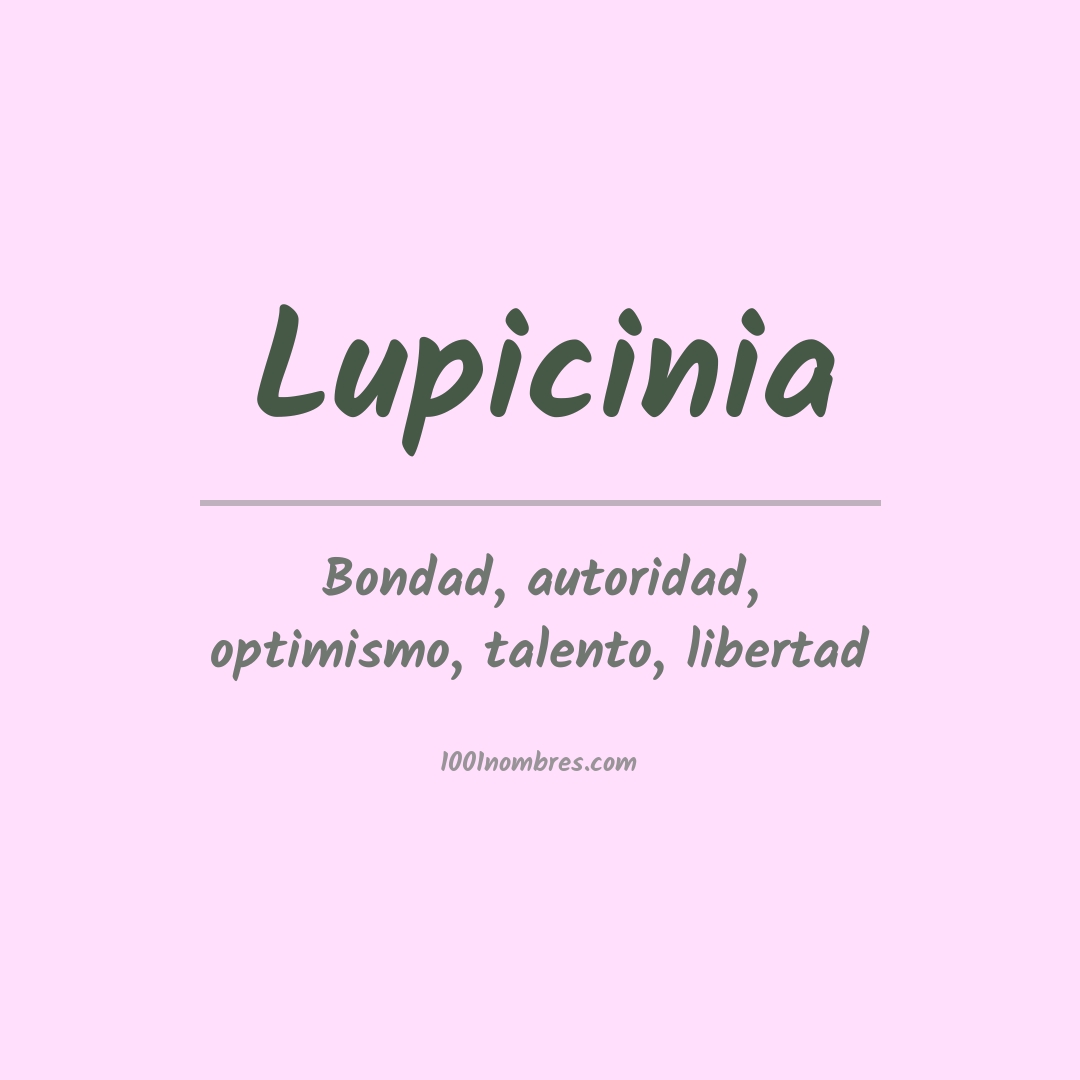 Significado del nombre Lupicinia
