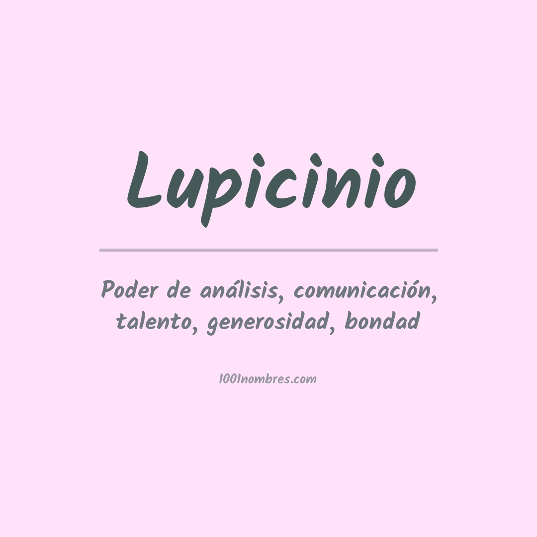 Significado del nombre Lupicinio