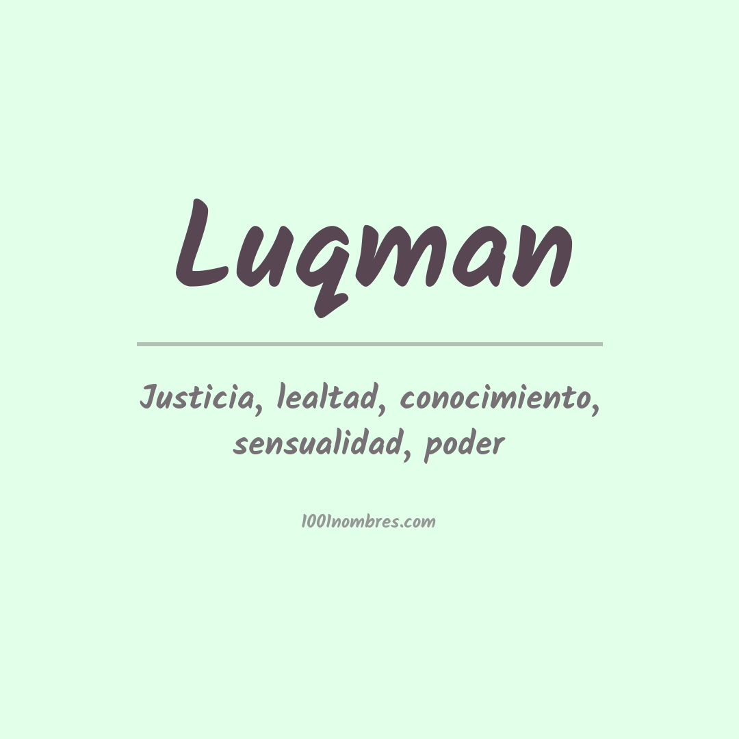 Significado del nombre Luqman