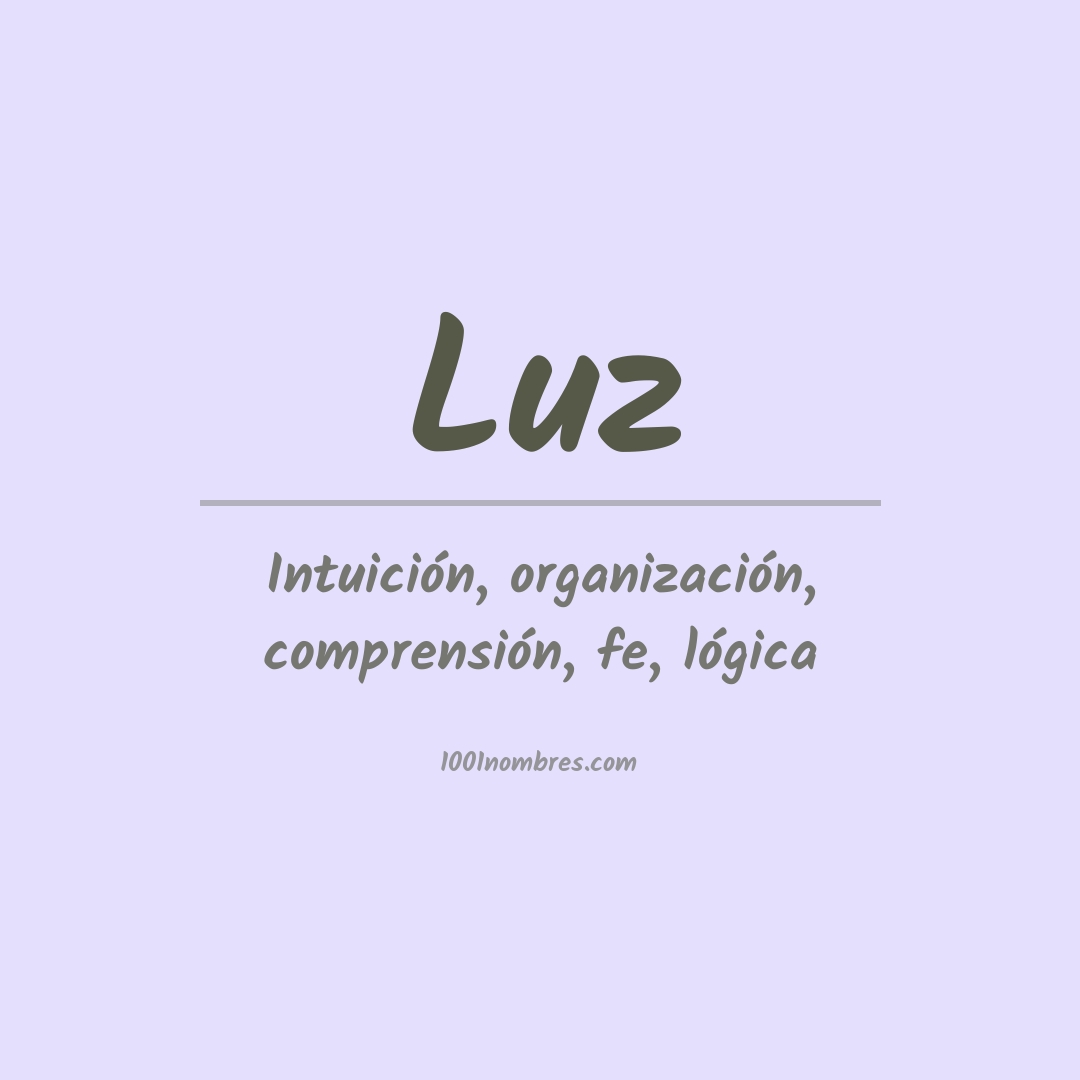 Significado del nombre Luz