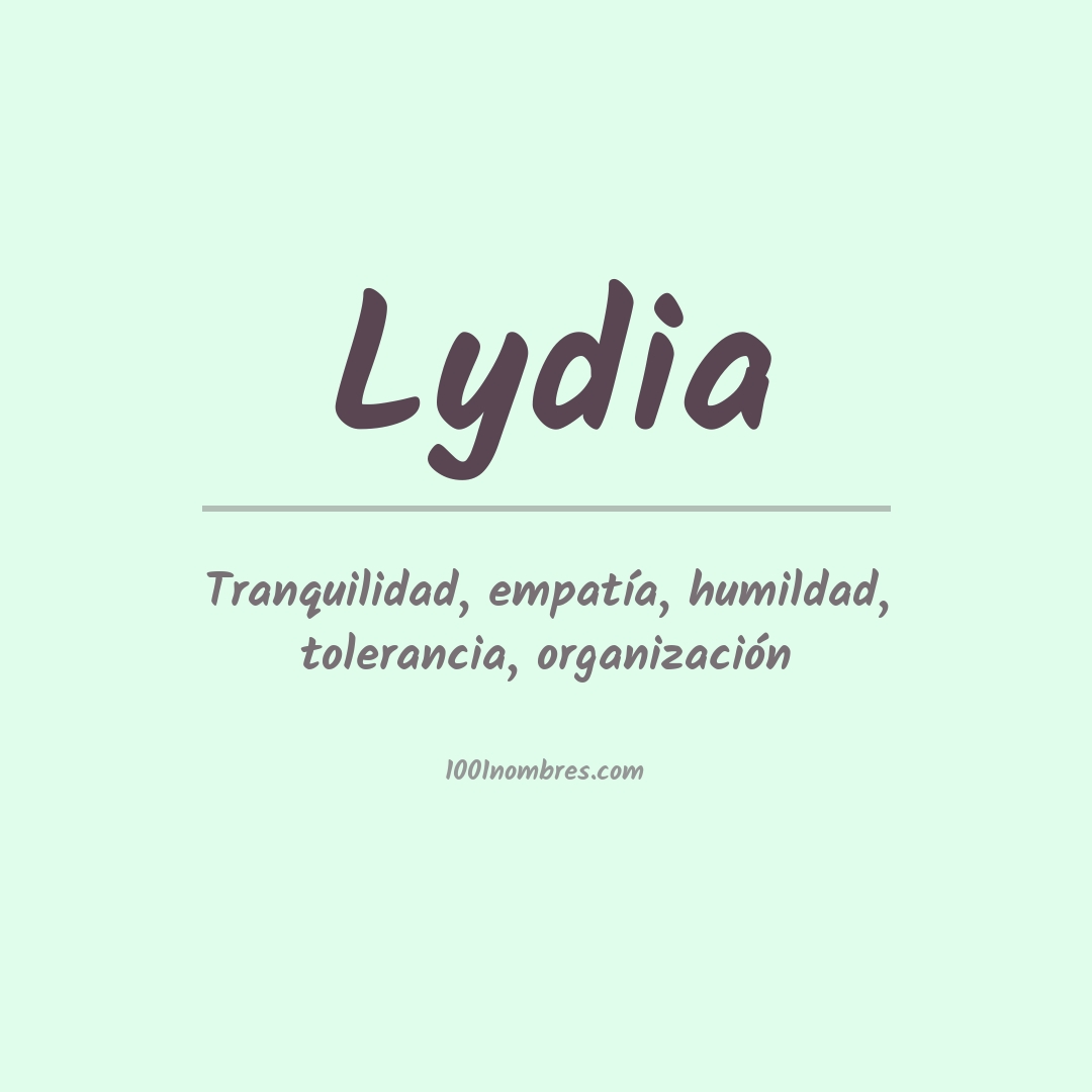 Significado del nombre Lydia