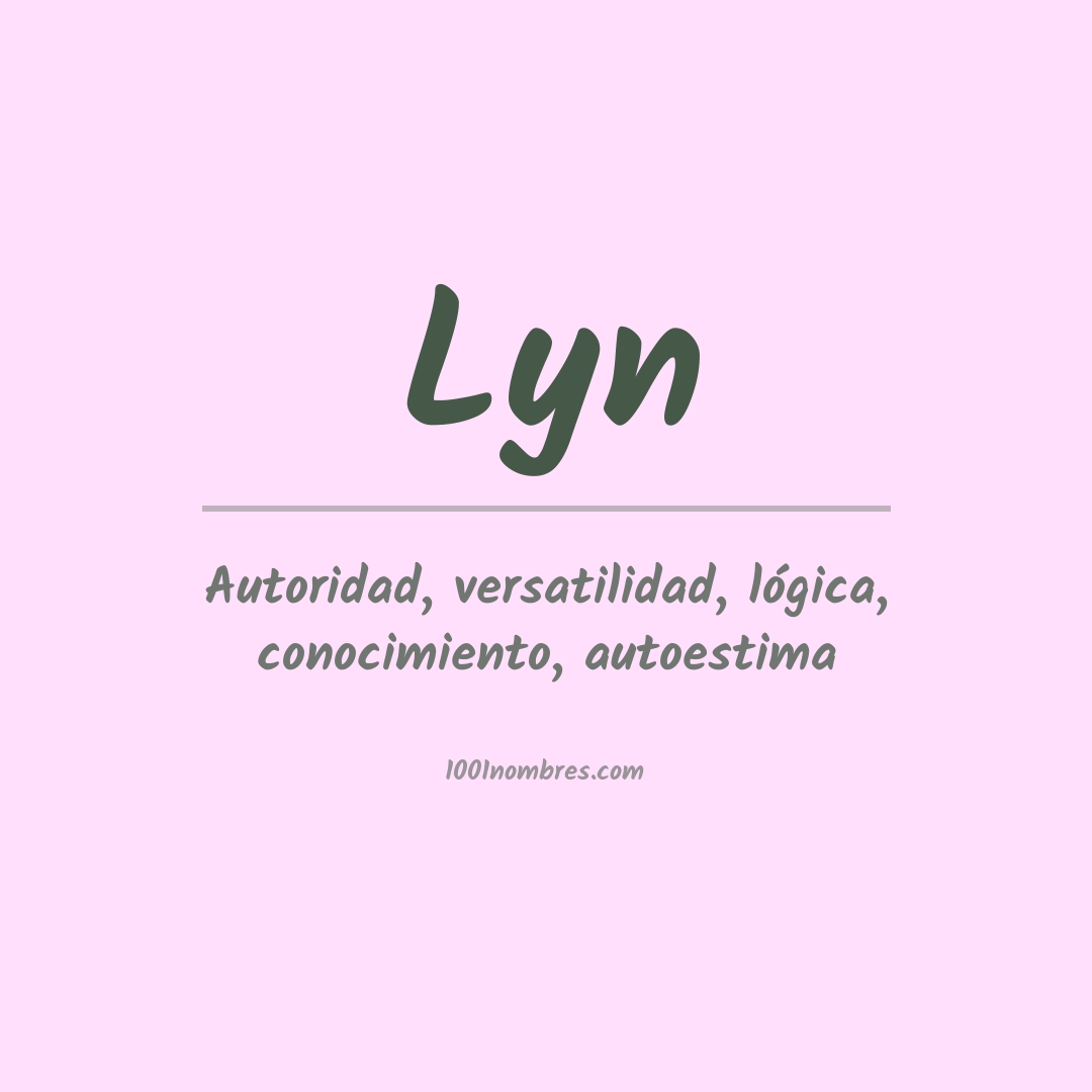 Significado del nombre Lyn