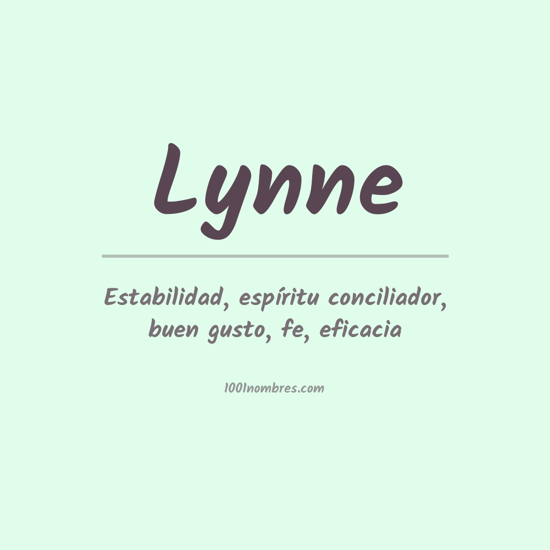 Significado del nombre Lynne