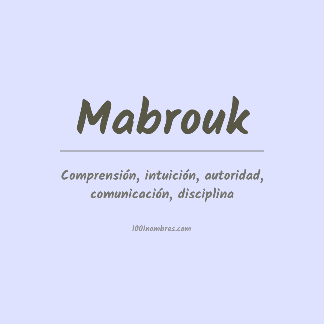 Significado del nombre Mabrouk Significado del nombre Mabrouk