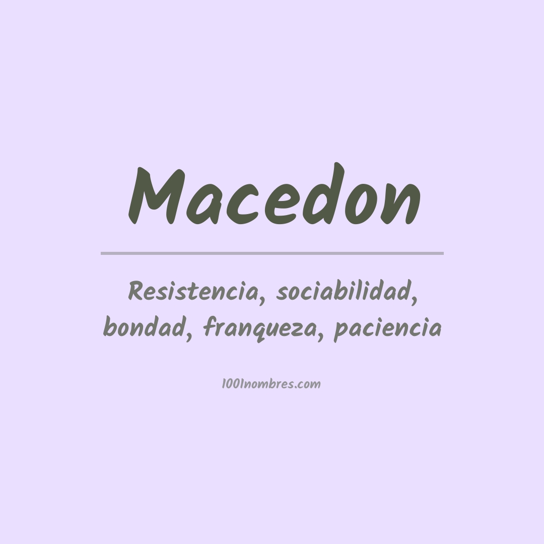Significado del nombre Macedon