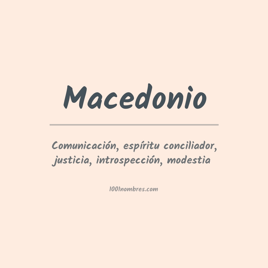Significado del nombre Macedonio