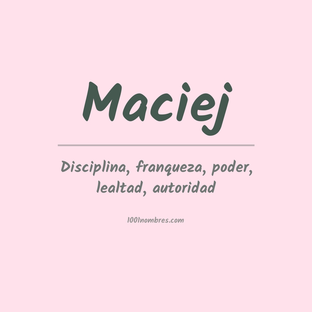 Significado del nombre Maciej