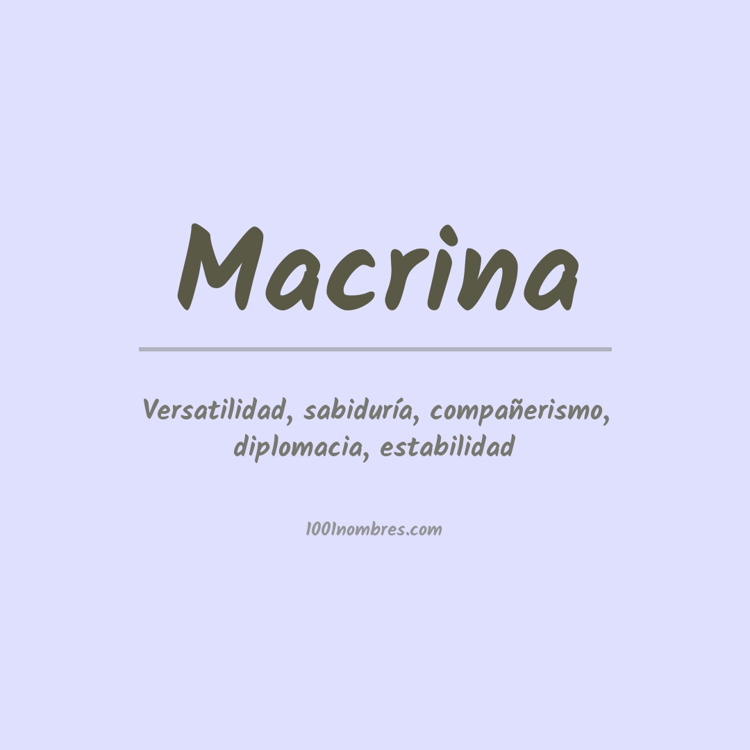 Significado del nombre Macrina