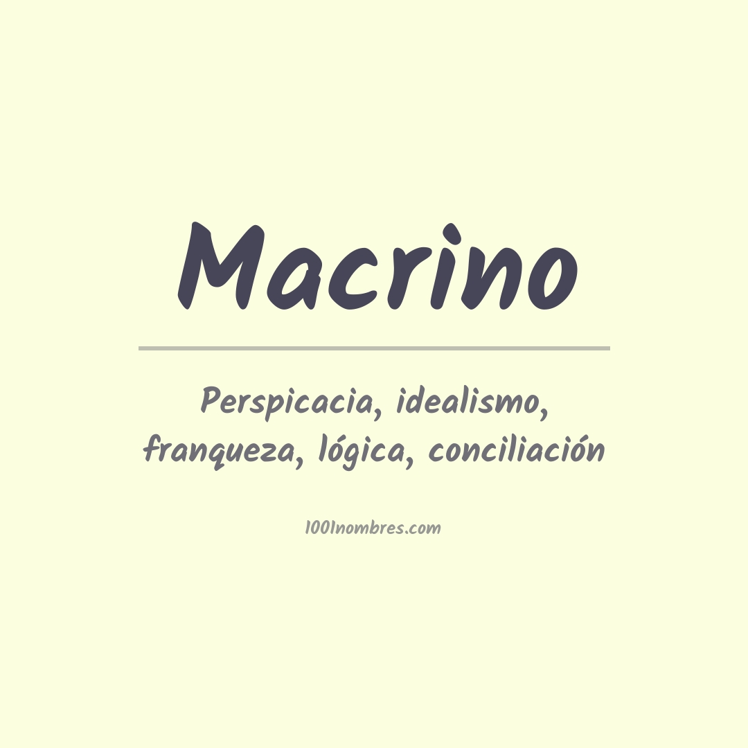 Significado del nombre Macrino