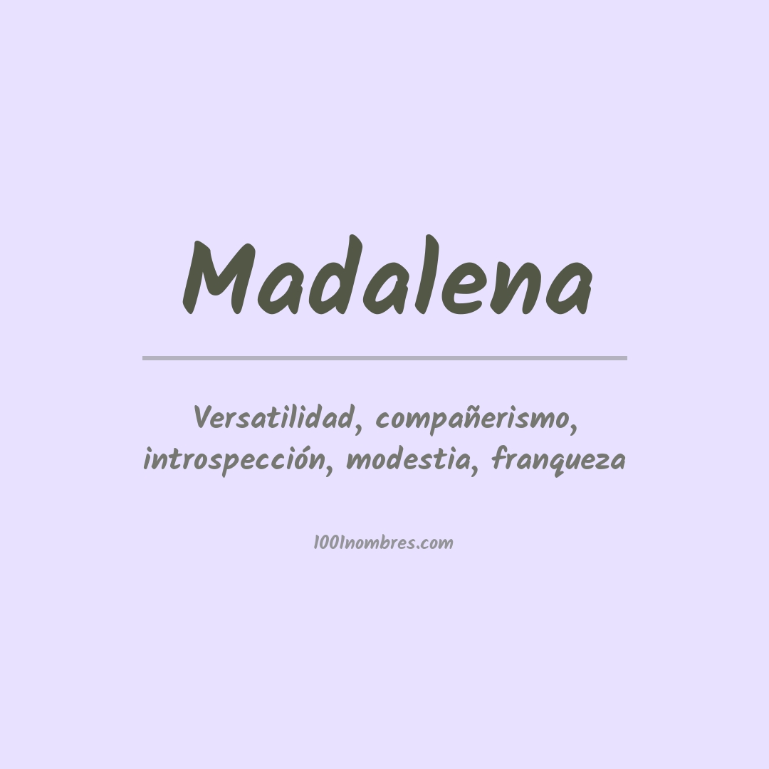Significado del nombre Madalena