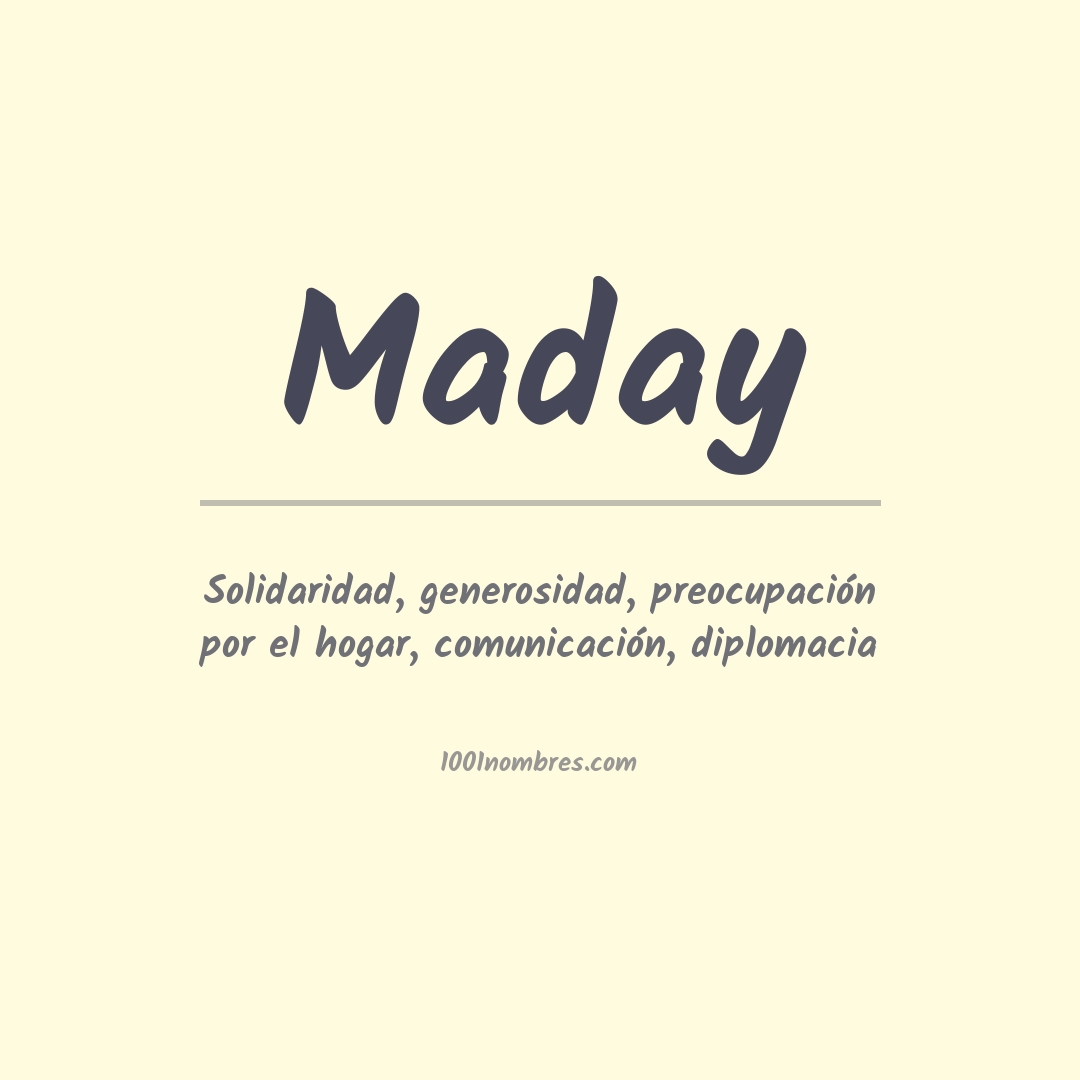 Significado del nombre Maday