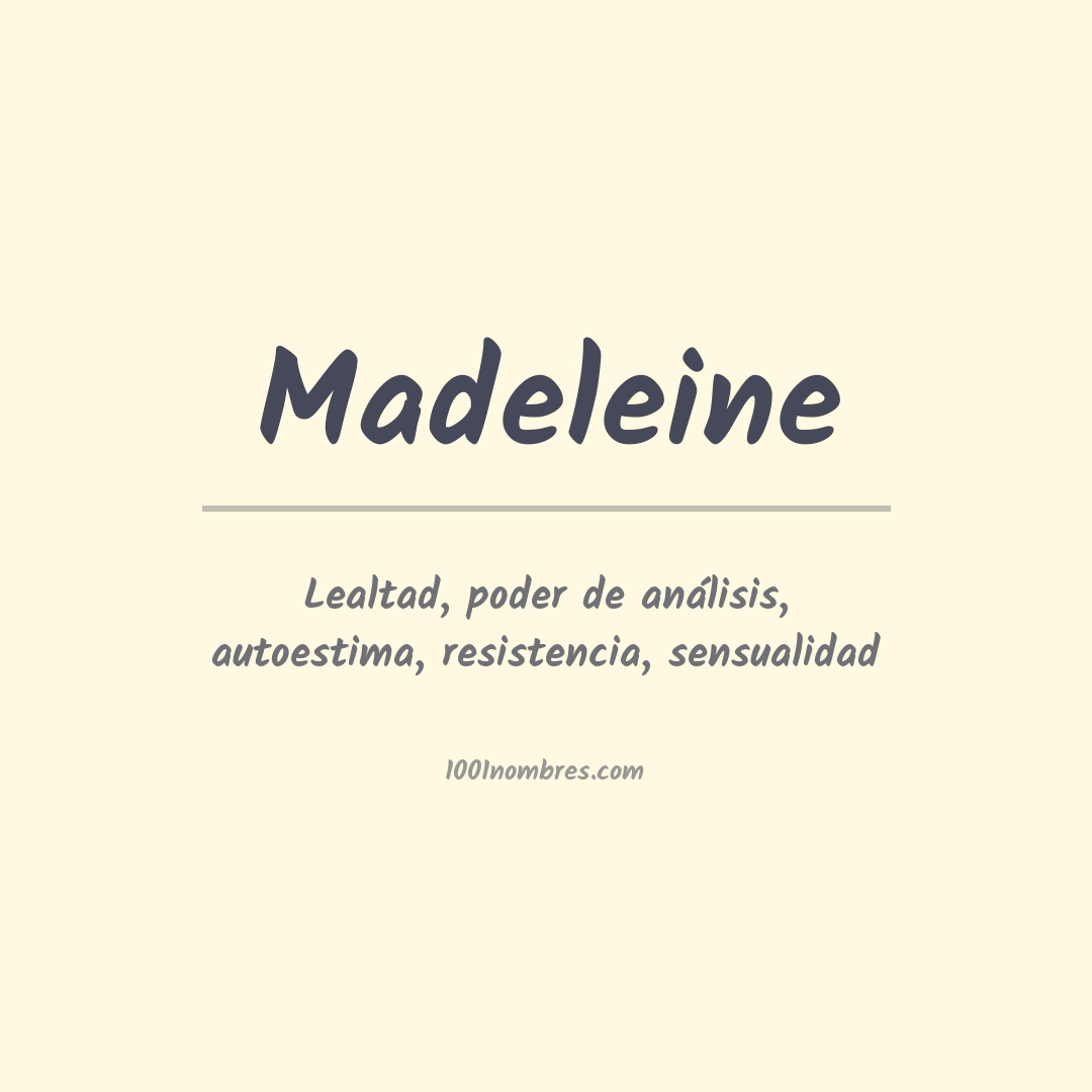 Significado del nombre Madeleine