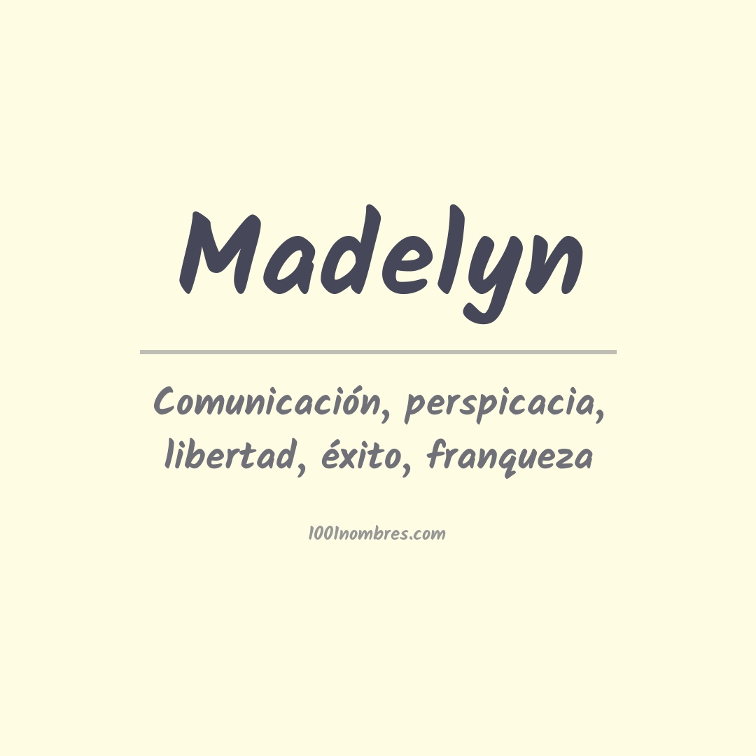 Significado del nombre Madelyn