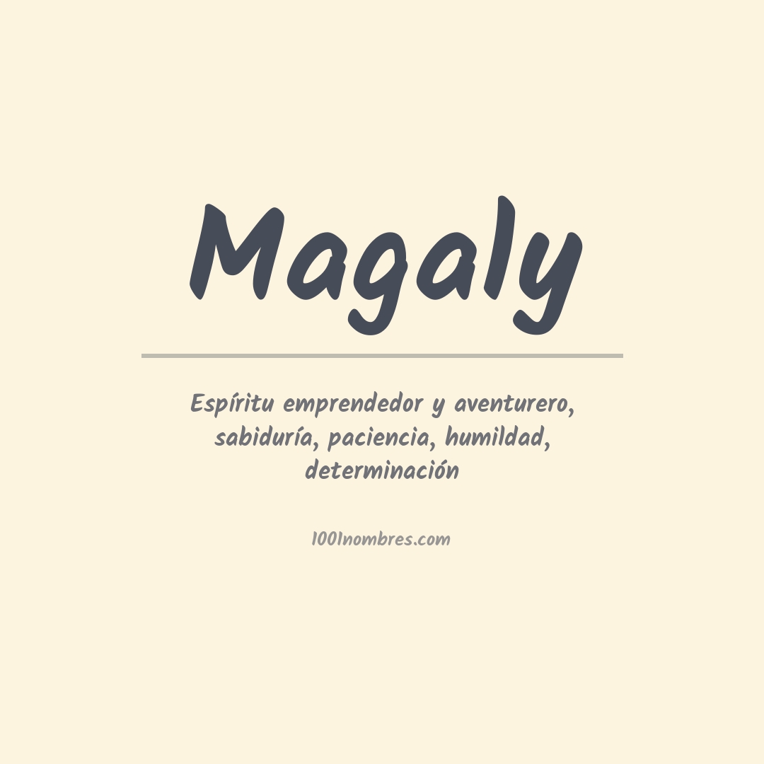 Significado del nombre Magaly