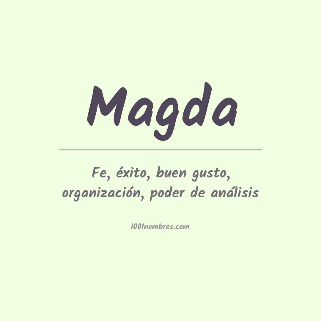 Significado del nombre Magda