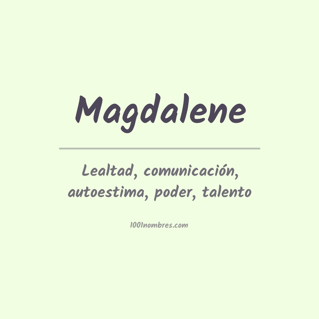 Significado del nombre Magdalene