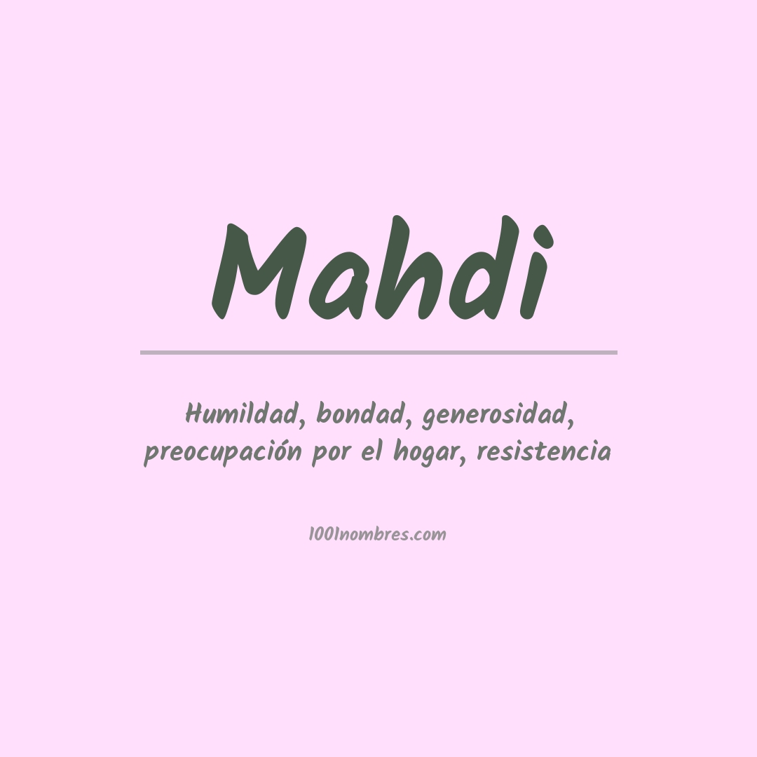 Significado del nombre Mahdi