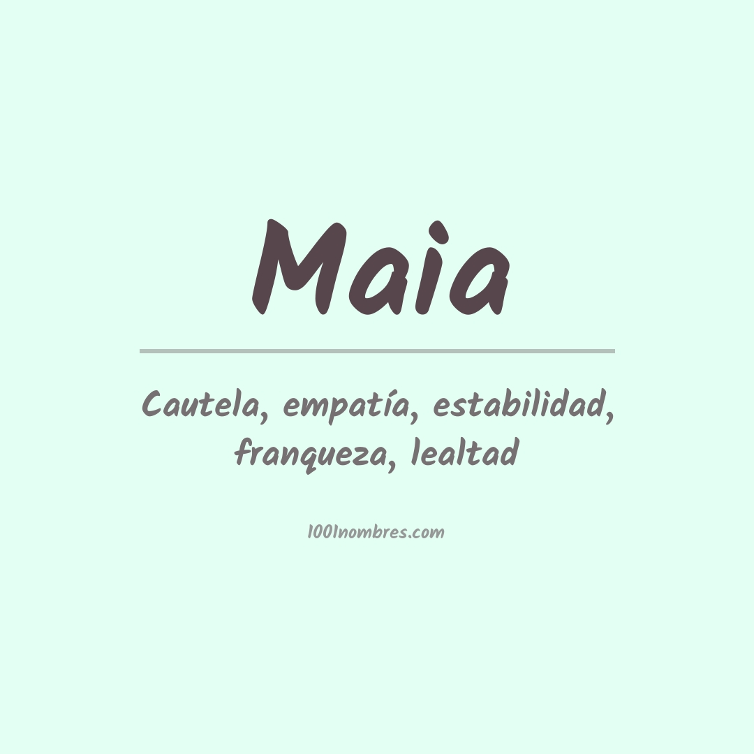 Significado del nombre Maia