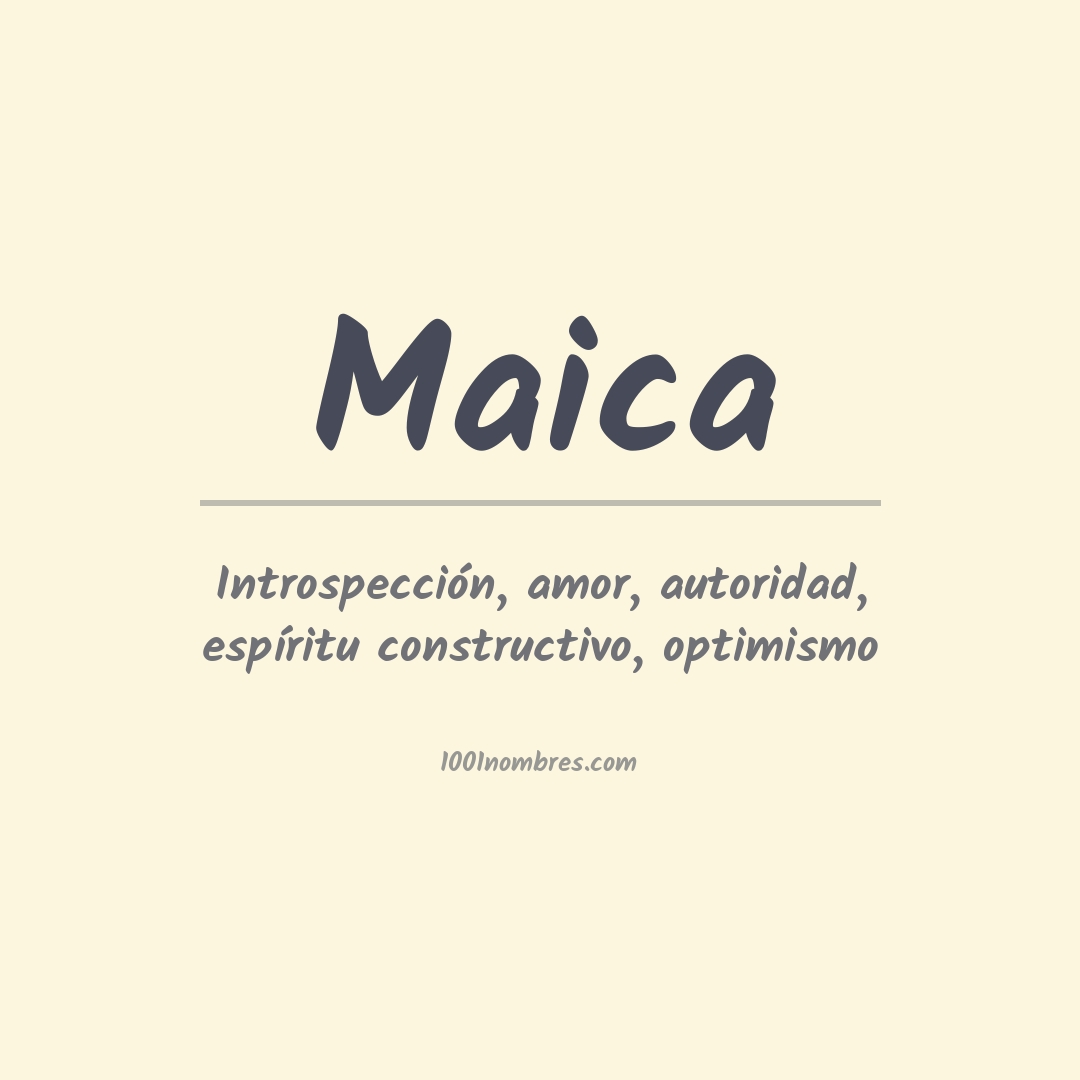 Significado del nombre Maica