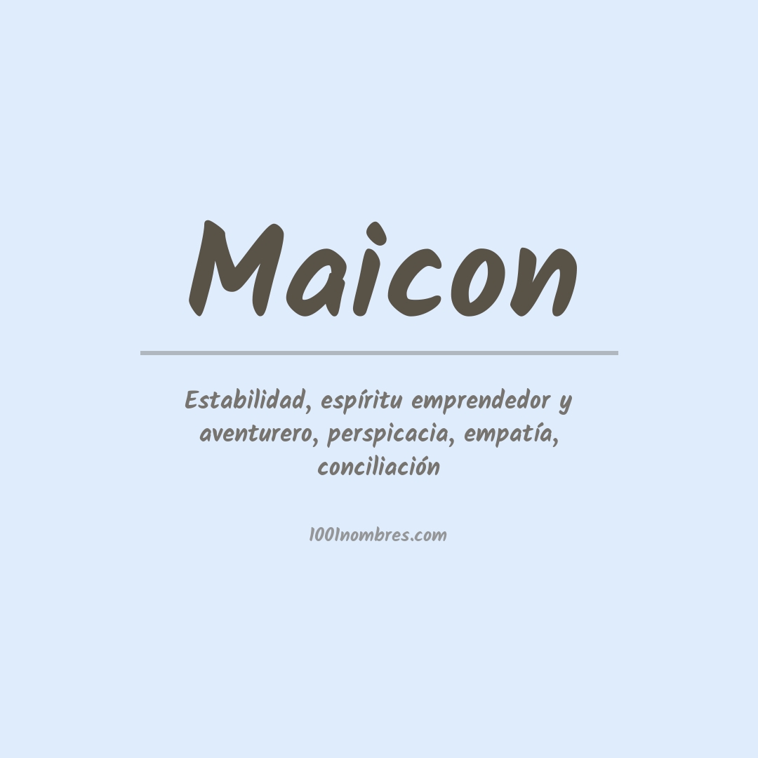 Significado del nombre Maicon