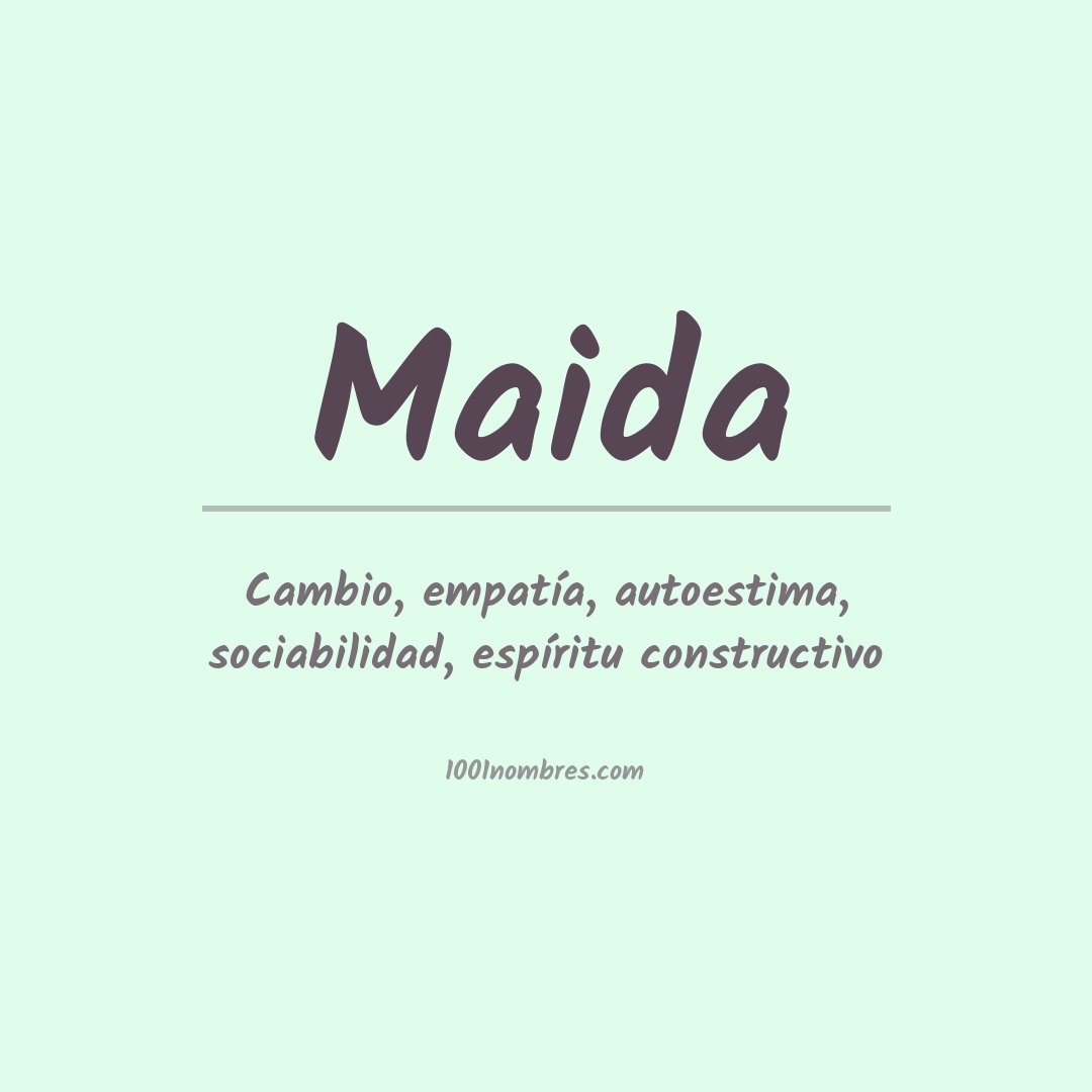 Significado del nombre Maida