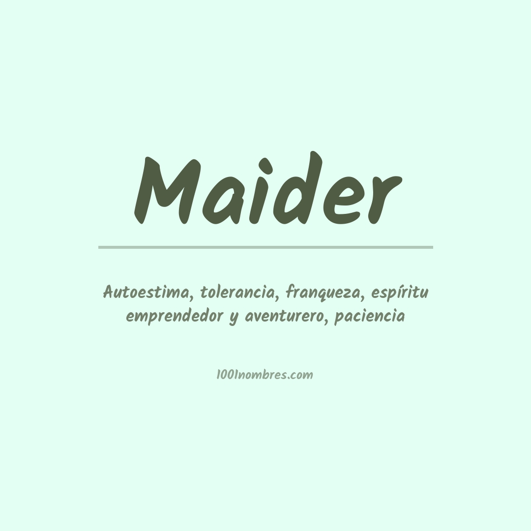 Significado del nombre Maider