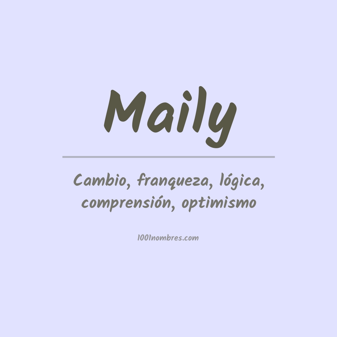 Significado del nombre Maily