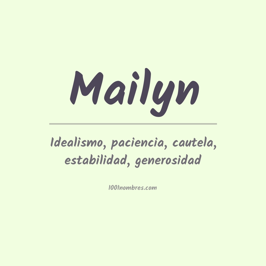 Significado del nombre Mailyn