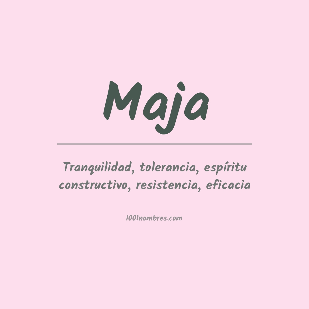 Significado del nombre Maja