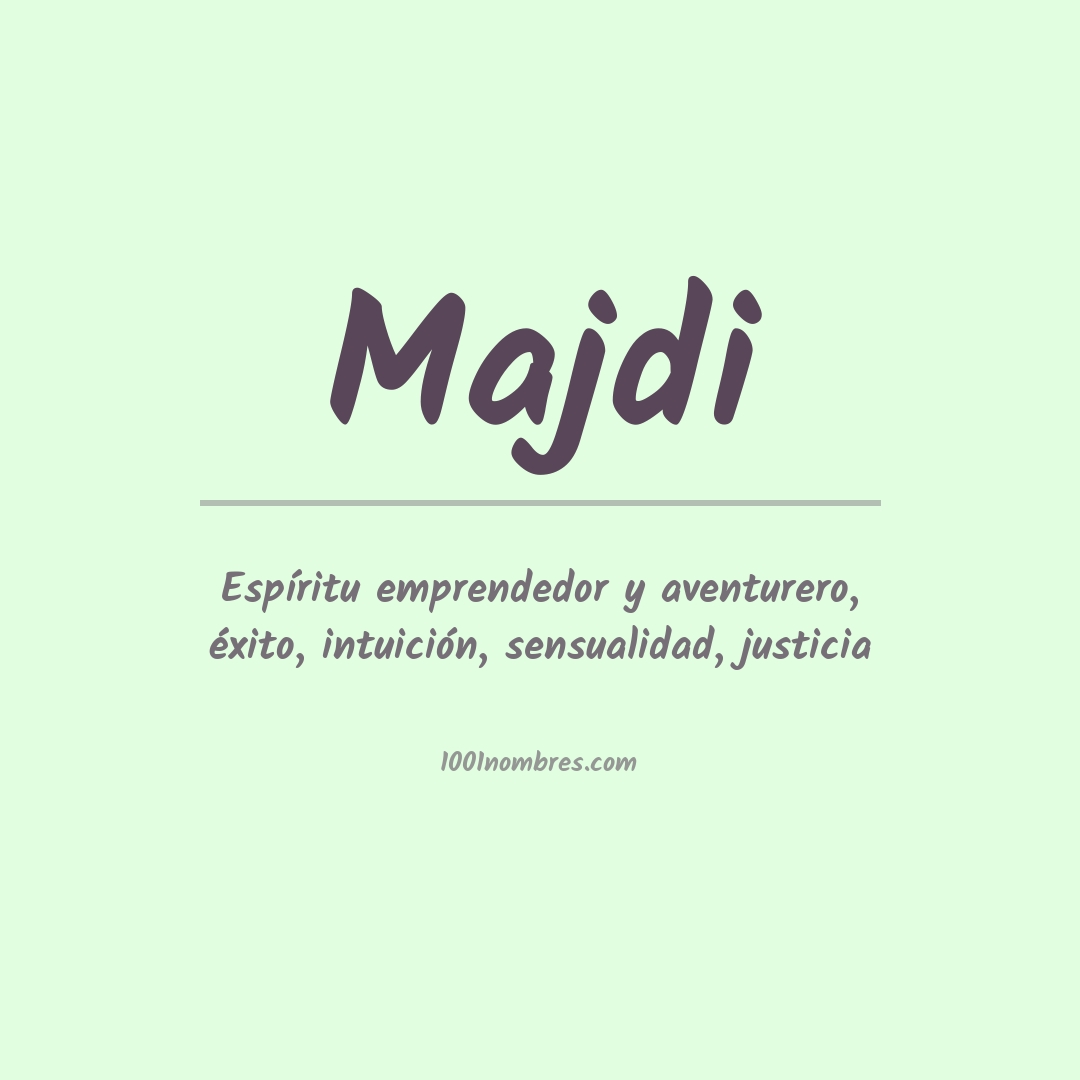 Significado del nombre Majdi Significado del nombre Majdi