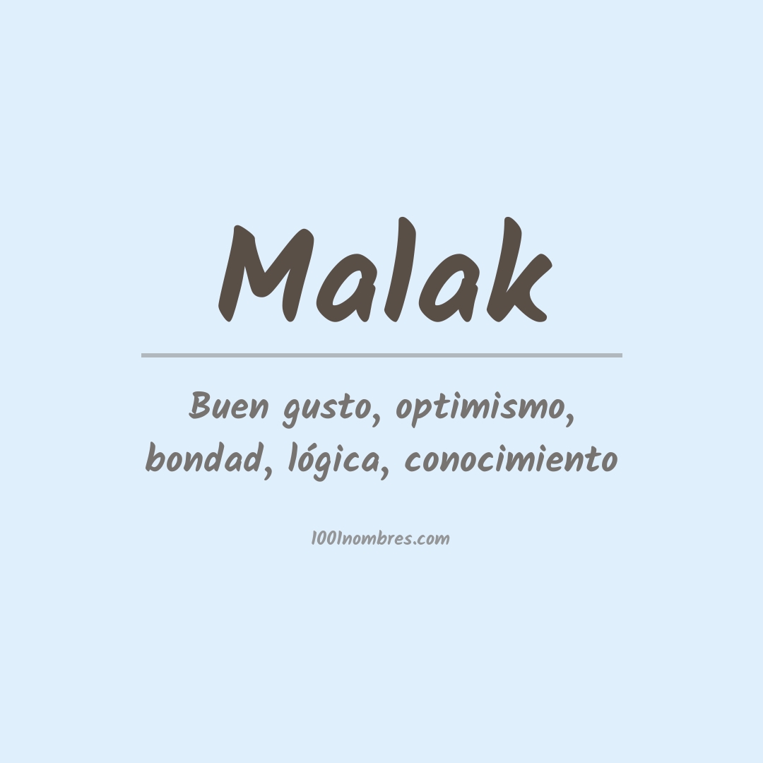 Significado del nombre Malak