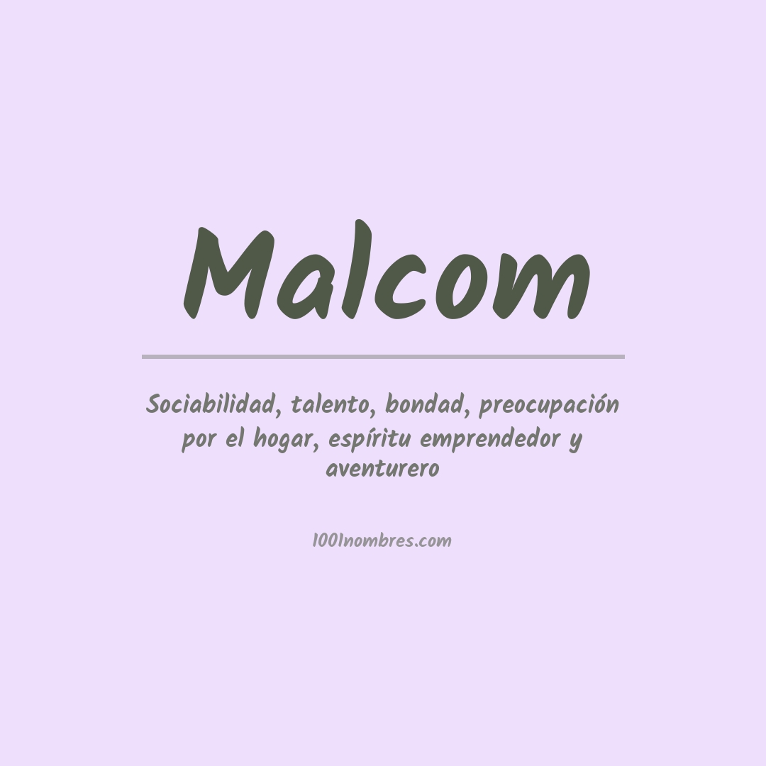 Significado del nombre Malcom