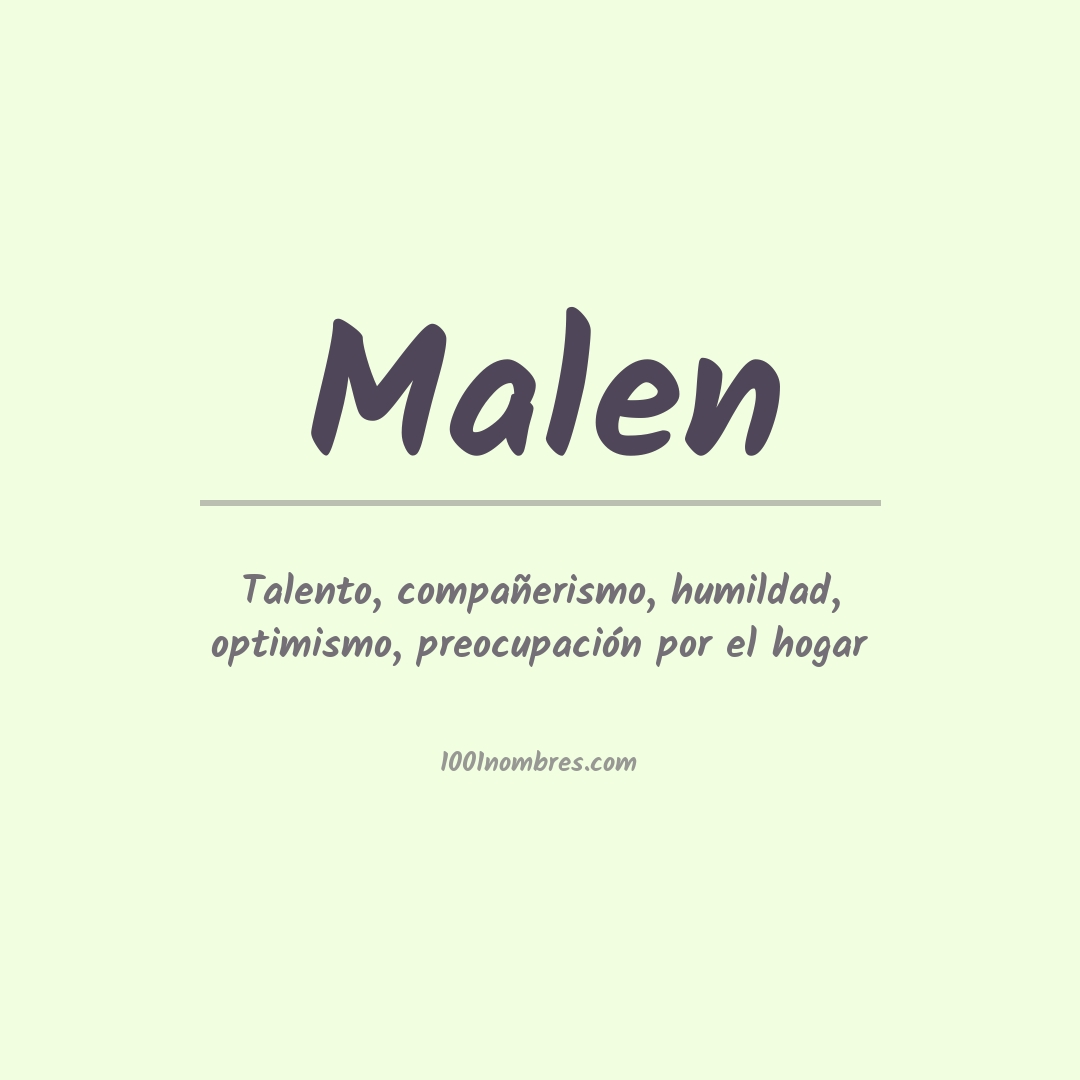 Significado del nombre Malen