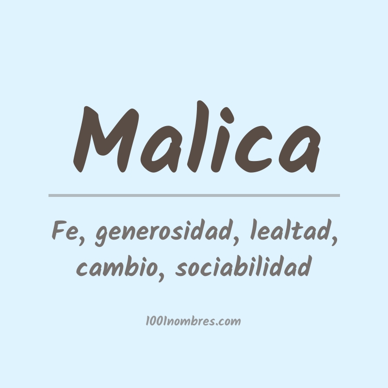 Significado del nombre Malica