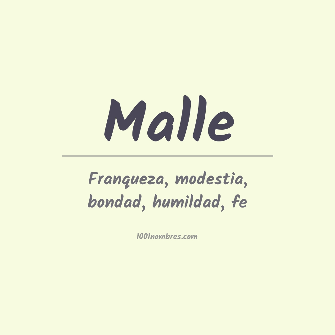 Significado del nombre Malle