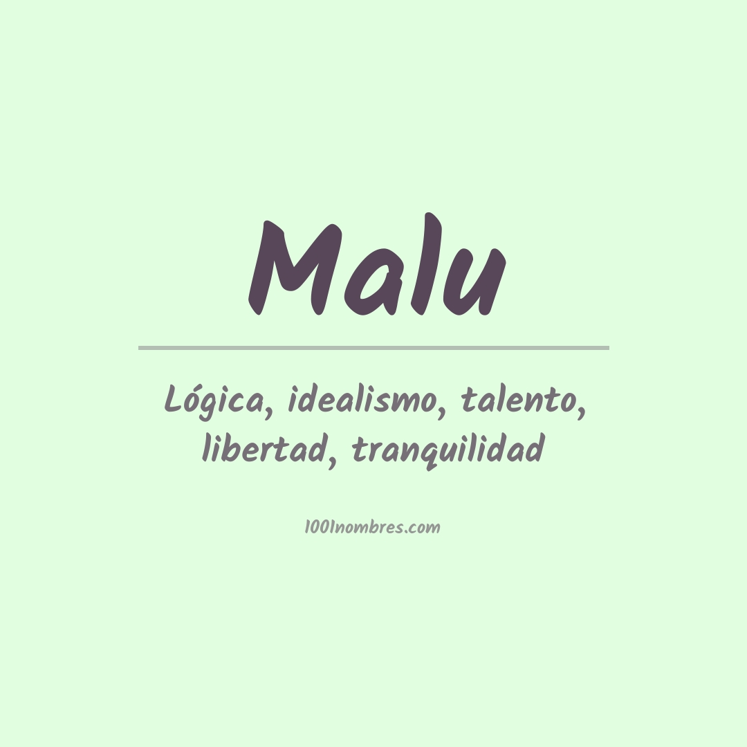 Significado del nombre Malu
