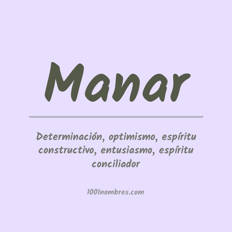 Significado del nombre Manar Significado del nombre Manar