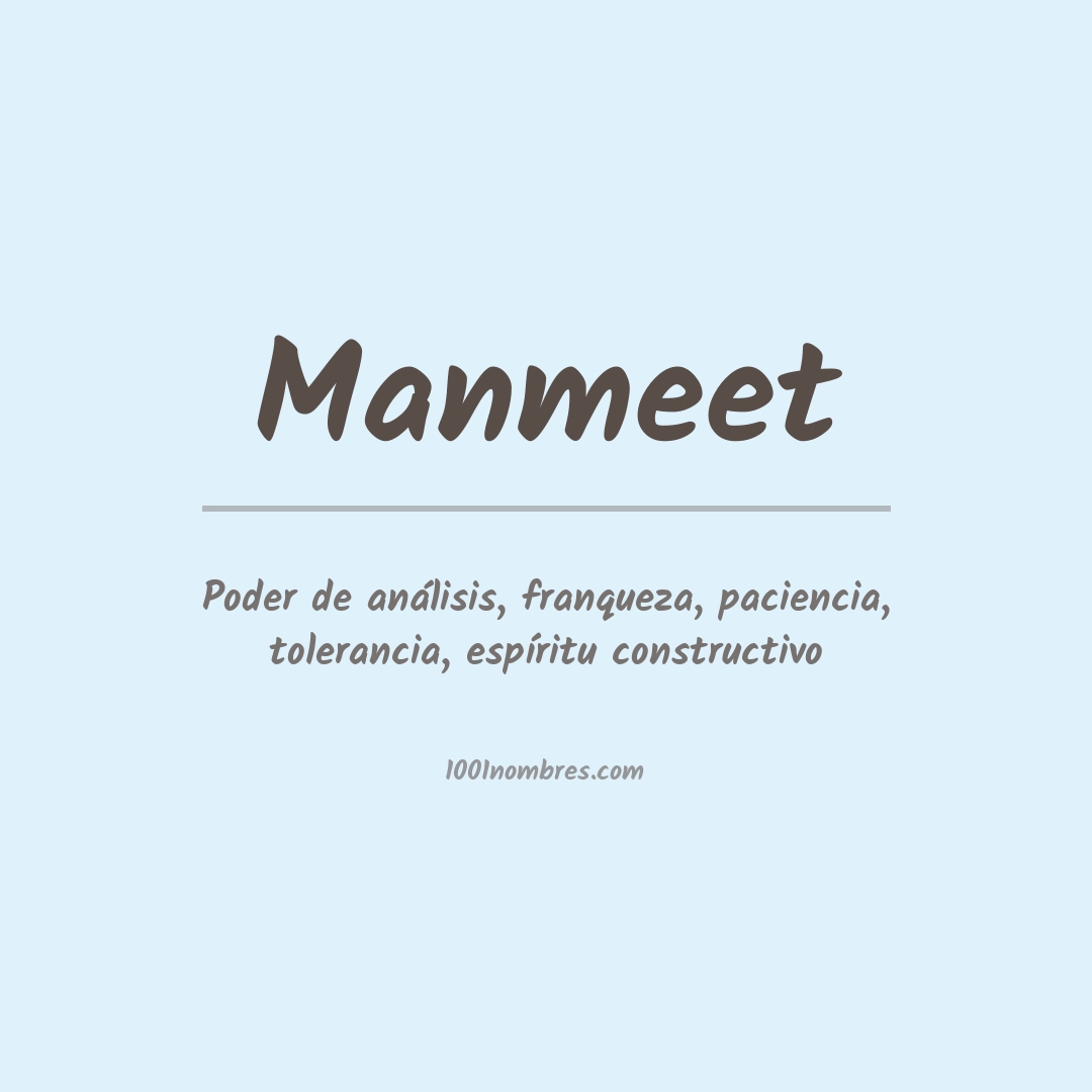 Significado del nombre Manmeet