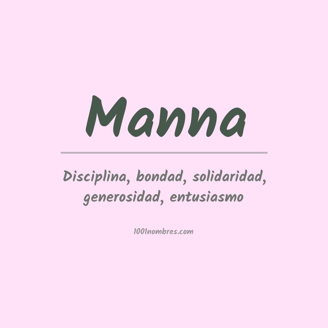 Significado del nombre Manna