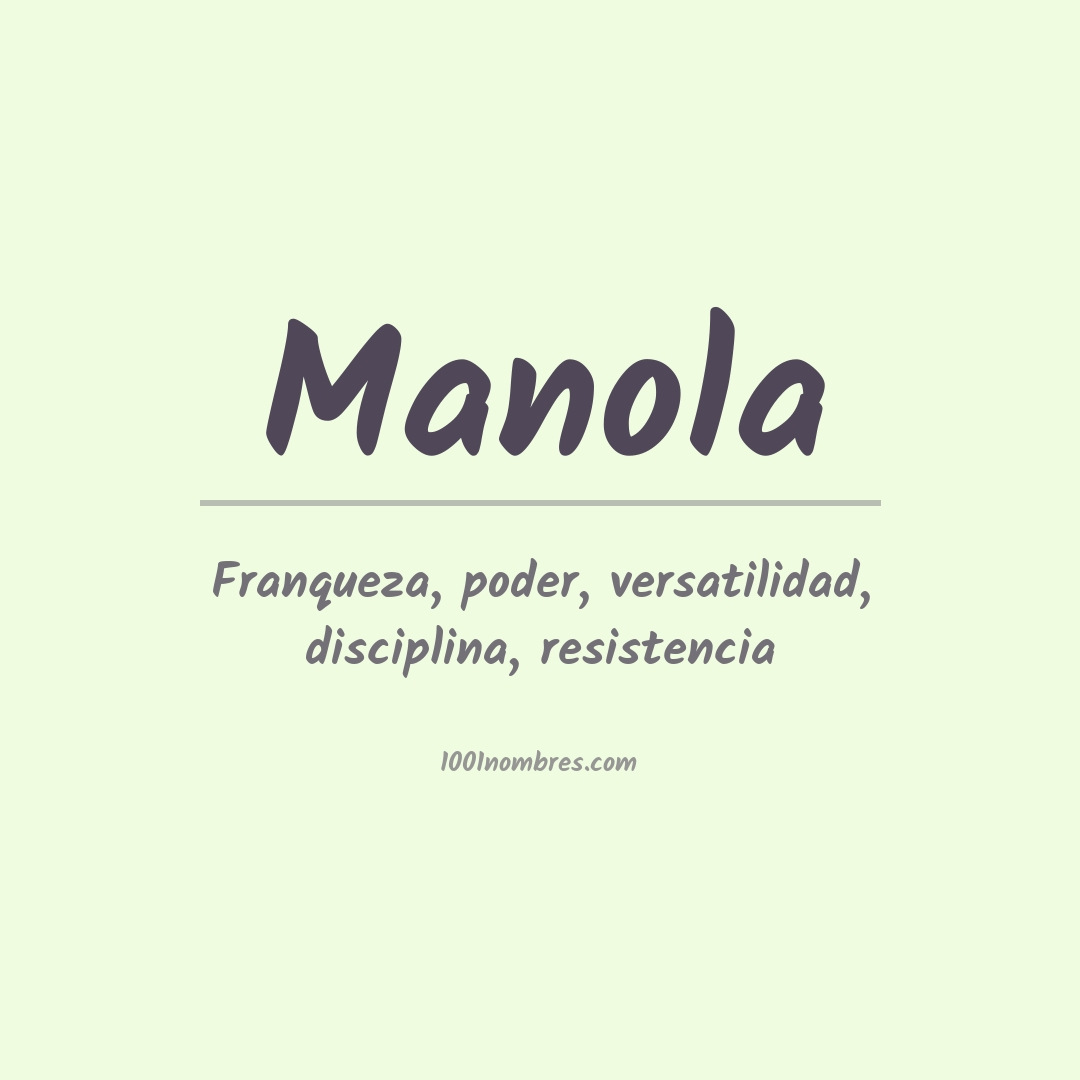 Significado del nombre Manola