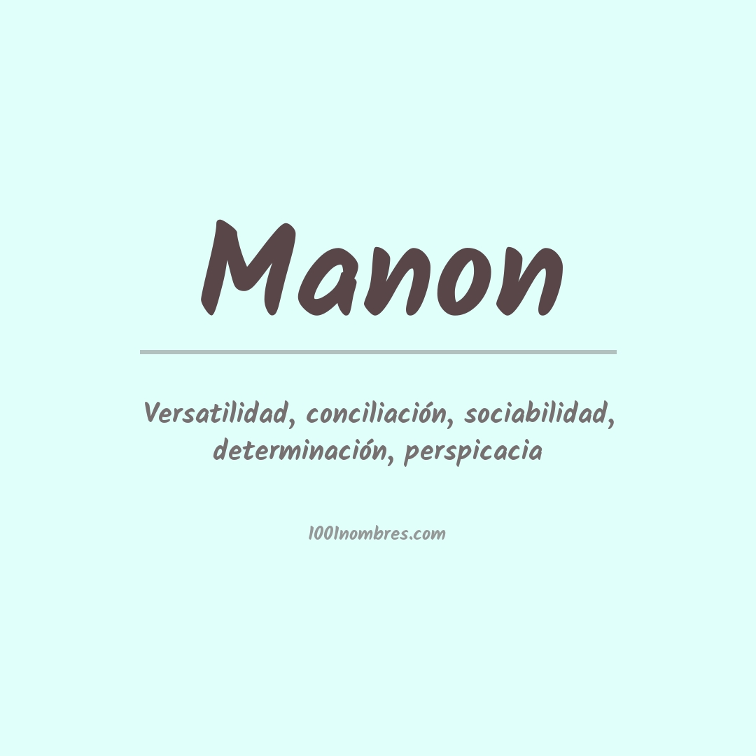 Significado del nombre Manon