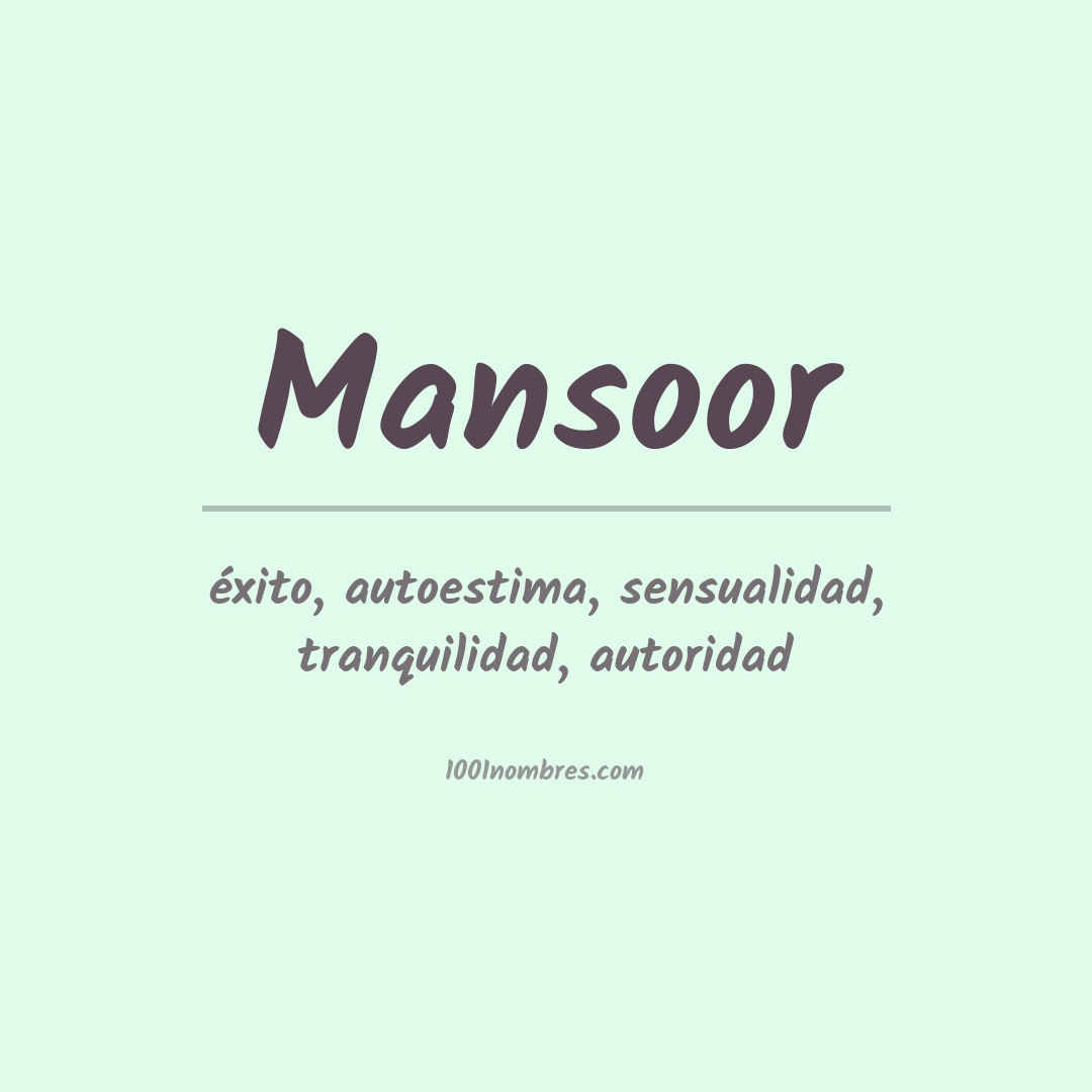 Significado del nombre Mansoor