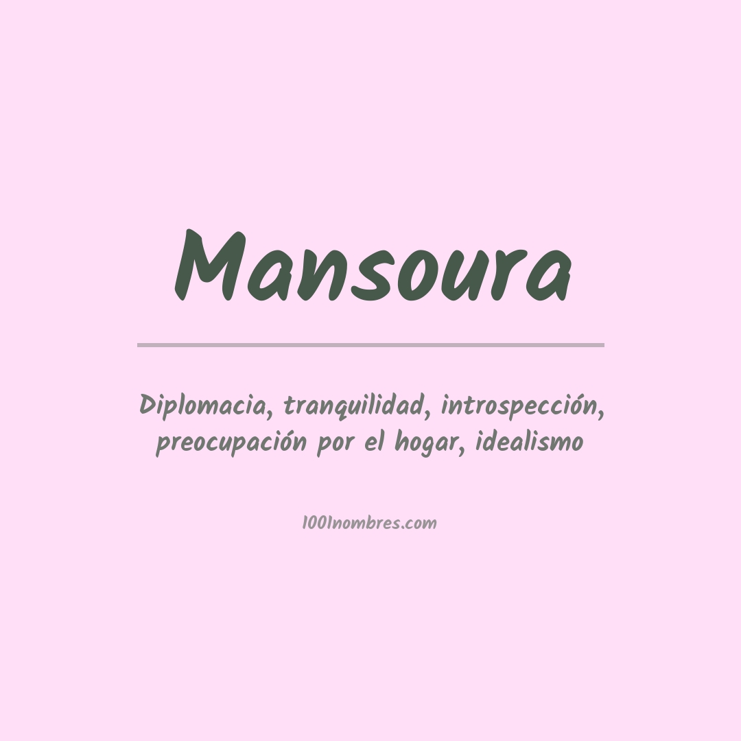 Significado del nombre Mansoura Significado del nombre Mansoura