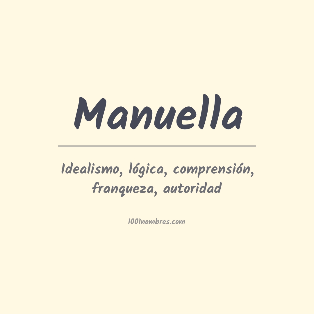 Significado del nombre Manuella